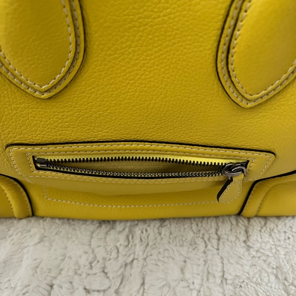 Celine Yellow Leather Mini Luggage Tote - Picture 7 of 12